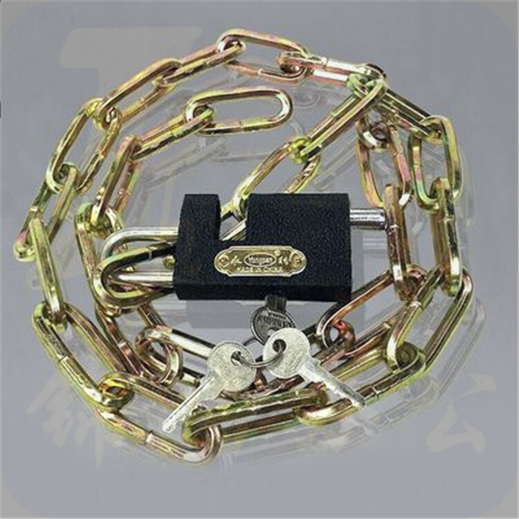 神夺 19环 六角链黑铁防撬锁