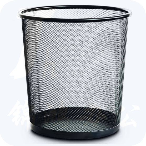 得力 9188小号圆纸篓234x191x275mm金属丝网喷塑工艺