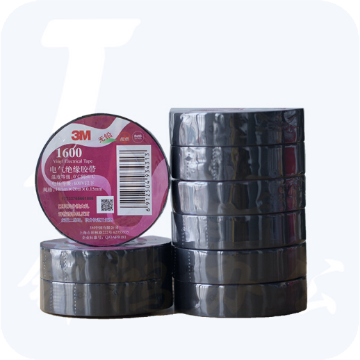3M 1600#PVC绝缘胶带无铅耐磨防潮耐酸碱【黑色18mm*20m*0.15mm】