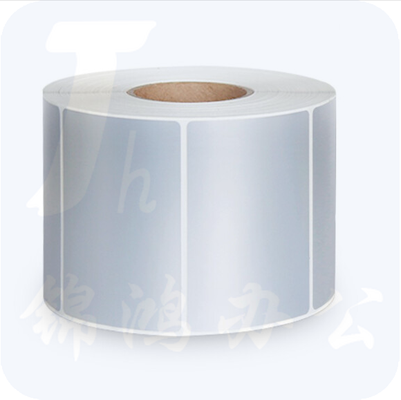 亚银标签纸 哑银不干胶条码打印纸 70*50*1000张 单排 货号：YC