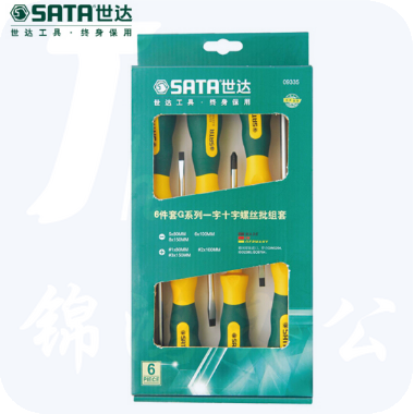 世达（SATA）6件G系列一字、十字螺丝批组套货号09335