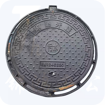 球墨铸铁井盖下水道雨水污水圆形沙井盖板700mm