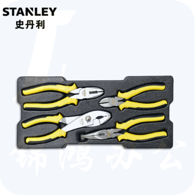 史丹利（STANLEY）4件DYNAGRIP钳托盘组套 钢丝钳 斜嘴钳 弯嘴钳 鲤鱼钳套装 STMT74179-8-23