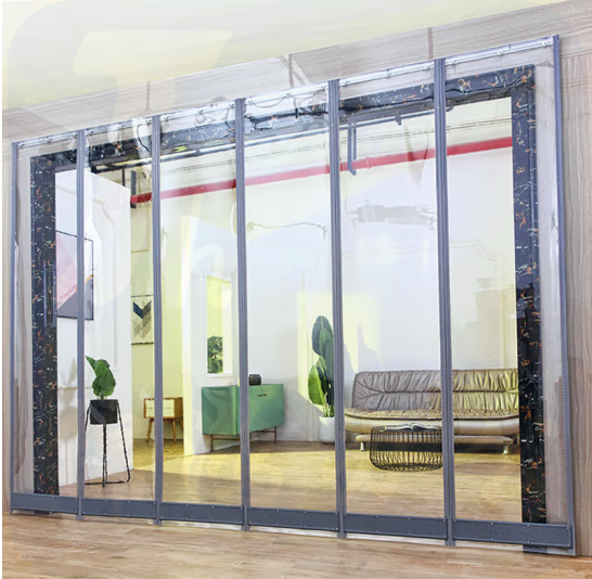 磁吸隔断帘 纱帘 100*210（浅灰色） 货号：LJ