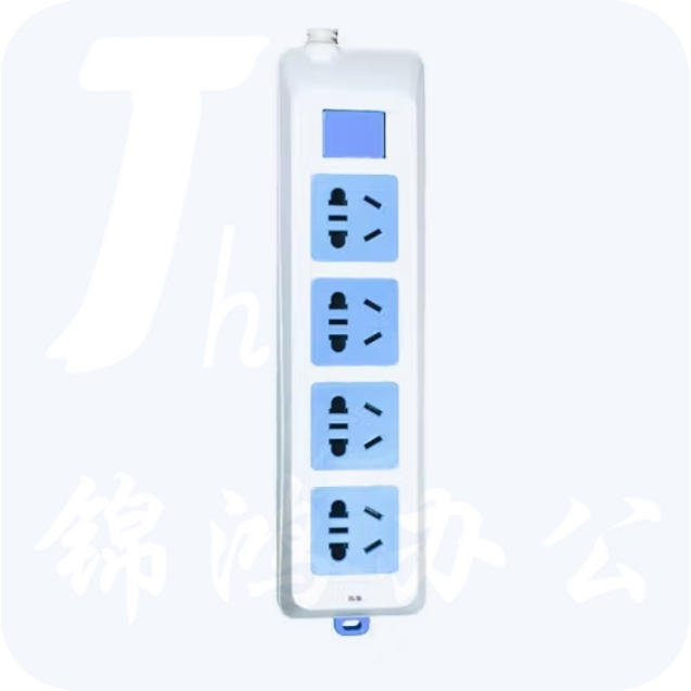 飞雕F314B1 4位总控 3米多位插座 接线板插排 海天蓝