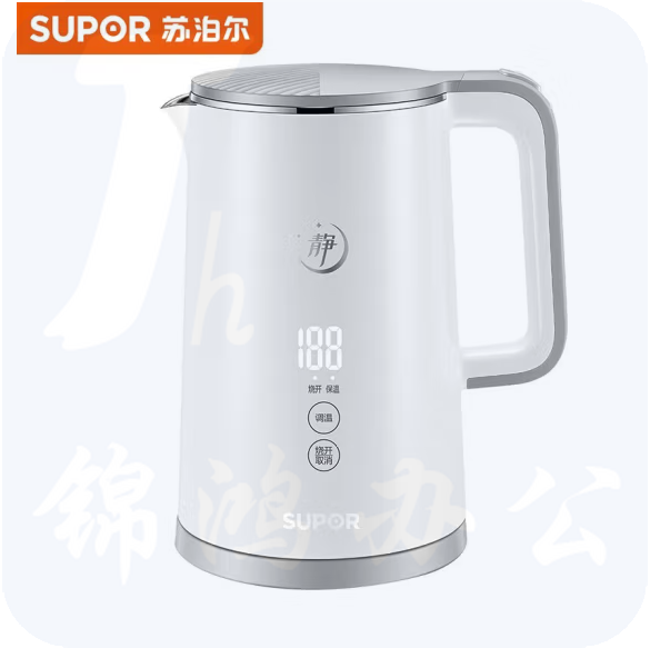 苏泊尔（SUPOR）电热水壶 双层防烫304不锈钢内胆水壶 家用大容量触控调温开水壶 1.5L SW-15S65A