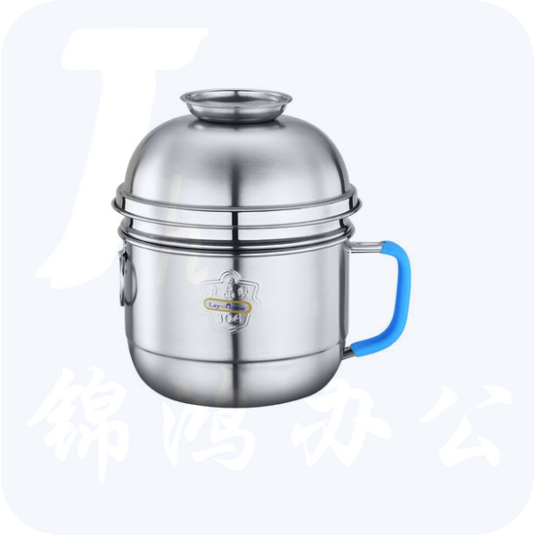 304不锈钢快餐杯 加厚圆形餐盒 学生食堂饭缸 宿舍泡面杯 1300ml