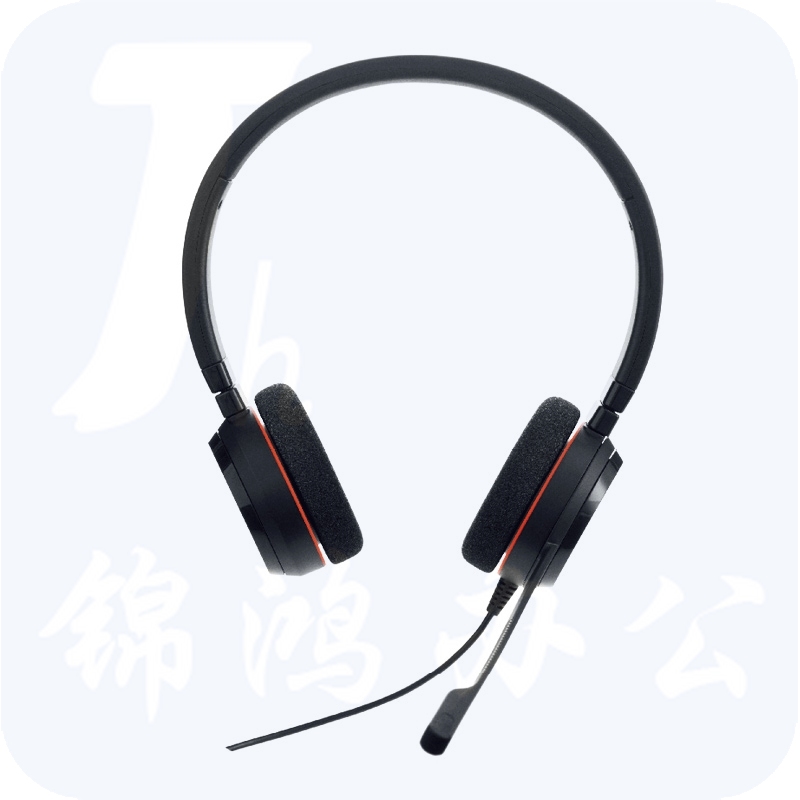 捷波朗 双耳话务耳机头戴式耳机客服耳机呼叫中心耳麦Evolve 20 UC USB被动降噪可连电脑