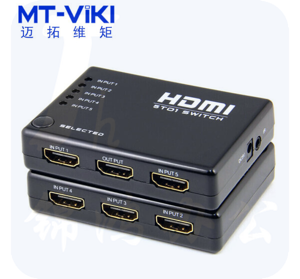迈拓维矩（MT-viki） hdmi切换器二进一出分配器 二进四出 3进1出 2进2出 4进2出 塑料外壳 5进1出（MT-SW501S） 默认