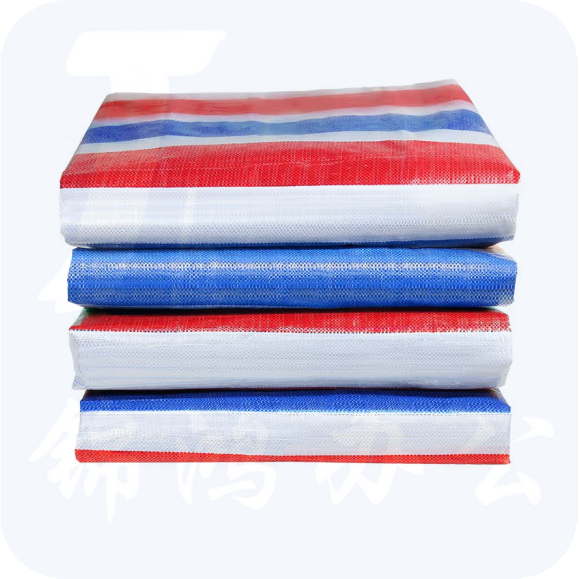 彩条布 三色防雨布 塑料布 防水布  12*30米  货号：JC