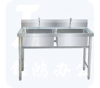 不锈钢双眼水感应水嘴+下水口+下水管 100*50*80cm