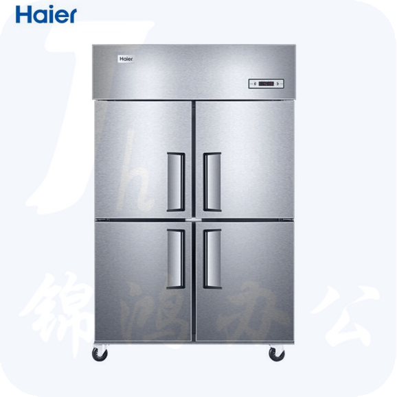 海尔890升商用不锈钢四门厨房冰柜 饭店酒店立式单温冷柜 商用冰箱SL-1050D4 货号：JC