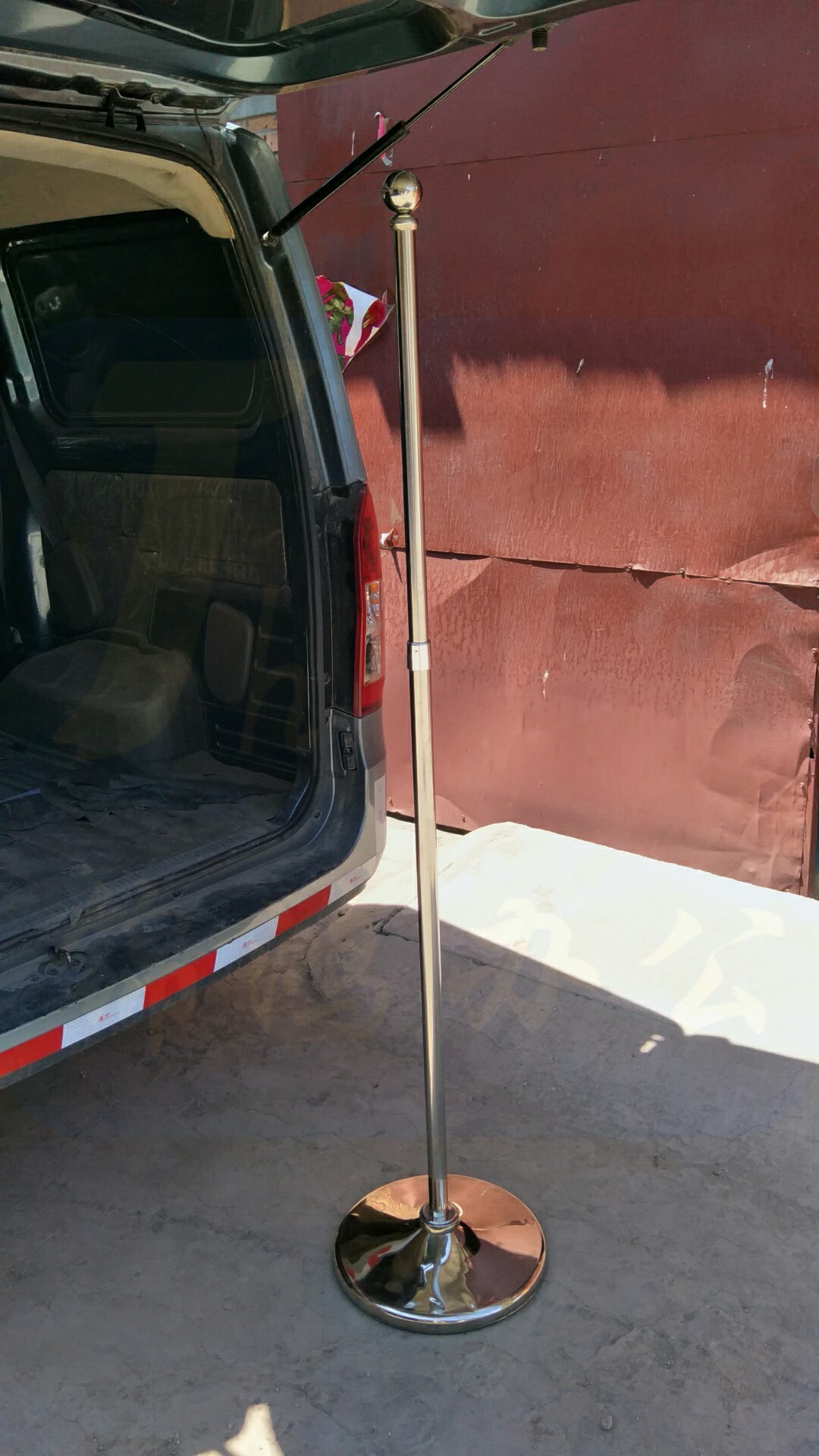 不锈钢国旗杆党旗旗杆底座 260CM伸缩旗杆