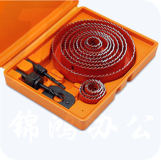 木工开孔器套装  打孔石膏板钻头射灯扩孔器  玫红色十三件套  货号：XWL