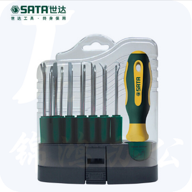 世达（SATA）16件可换头螺丝批组套货号09346