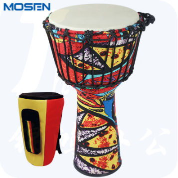 莫森8英寸轻型非洲鼓 儿童初学手拍鼓 免调音枫叶红