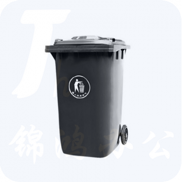 生活垃圾桶灰色120L带盖带轮子带侧踏板   470*540*952