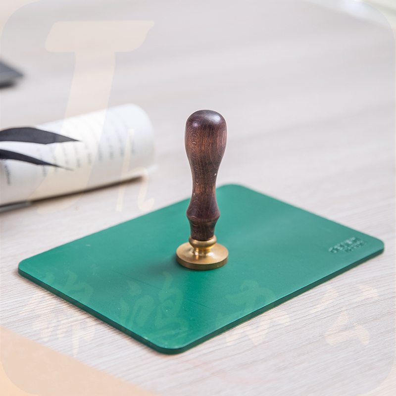得力9878财务使用印章胶垫 方形盖章垫子印台不变形财务盖章垫子办公用品加厚软印章垫软垫板