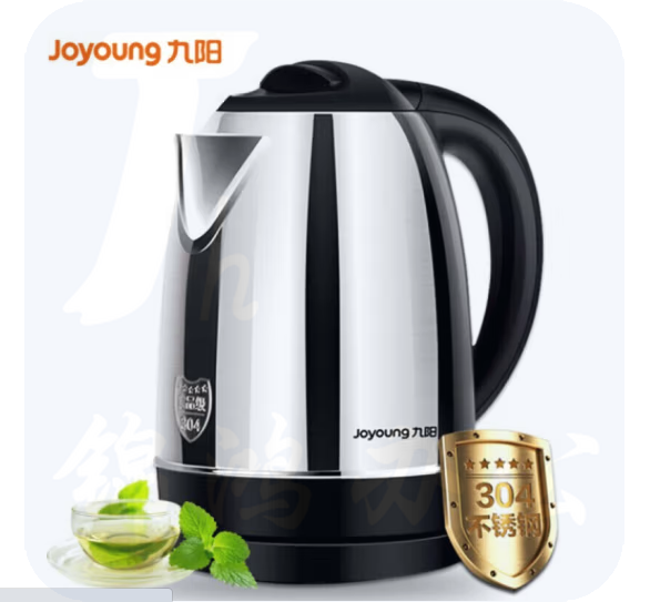 九阳电水壶家用1.7L不锈钢开水煲 JYK-17C10