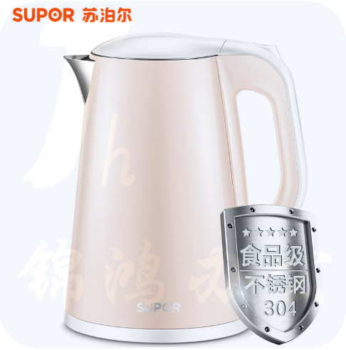 苏泊尔(SUPOR) SW-15S20A电水壶 无缝一体内胆 双层保温防烫 烧水壶 304不锈钢 电热水壶 1.5L