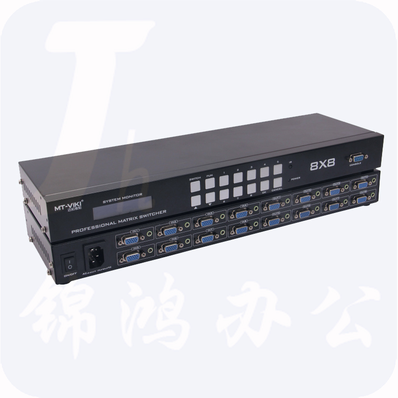 迈拓维矩MT-VT818 8进8出vga矩阵切换器高清音视频矩阵主机八进八出