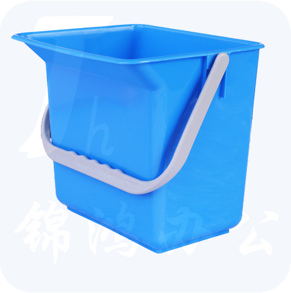 长方形小型储水桶 加厚带提手小号收纳储物桶 6L蓝色  货号：LJ