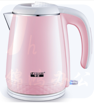 半球（Peskoe）电热水壶 304不锈钢 双层防烫烧水壶WZD-707WF 1.1L电水壶 无缝内胆