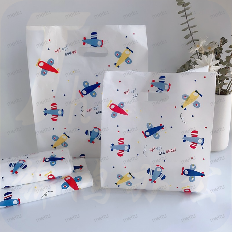 礼品袋 塑料袋 低压乳白打包袋  购物袋  26*36*12cm  50个/包