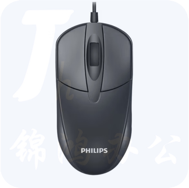 飞利浦 SPK7101 鼠标 有线鼠标 办黑色