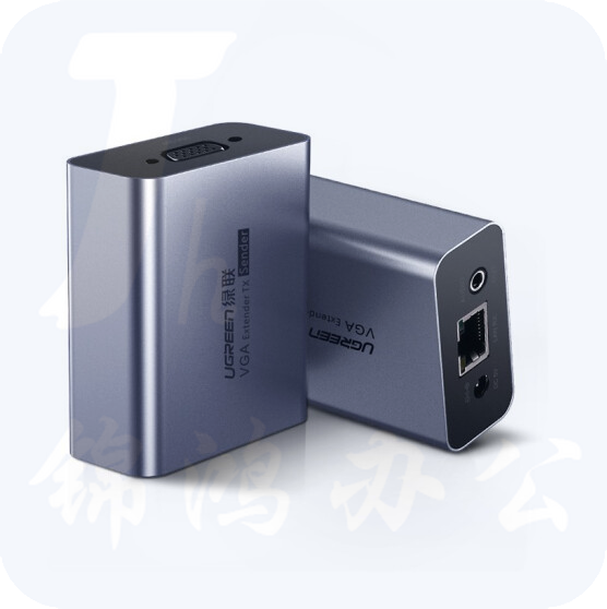 绿联VGA延长器100米 VGA转RJ45网络传输延伸器带音频