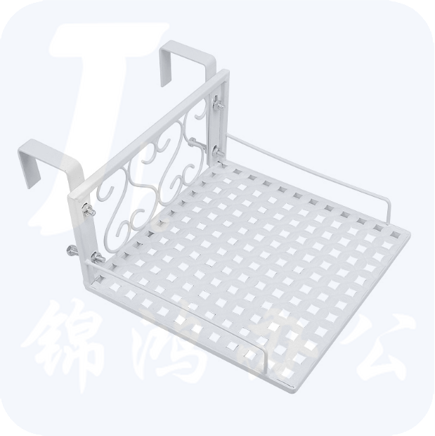 办公桌收纳 电话机热敏打印机置物台 23*23*6cm  货号：JC