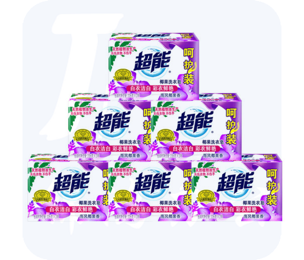 超能 衣物清洁 肥皂 200g*2块*6组 海风椰果 洗衣皂