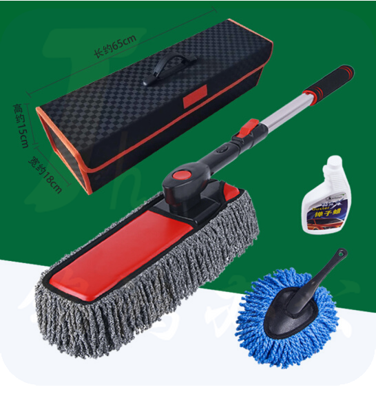 棉线擦车刷汽车除尘扫灰掸子 除尘刷+大黑箱+小掸+蜡