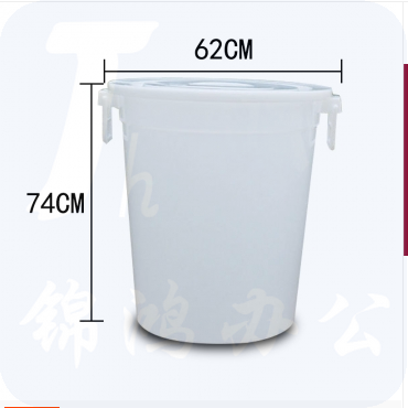 巨联（JULIAN）     白色垃圾桶  加厚塑料大水桶150升 高74cm 直径62cm    10个/箱