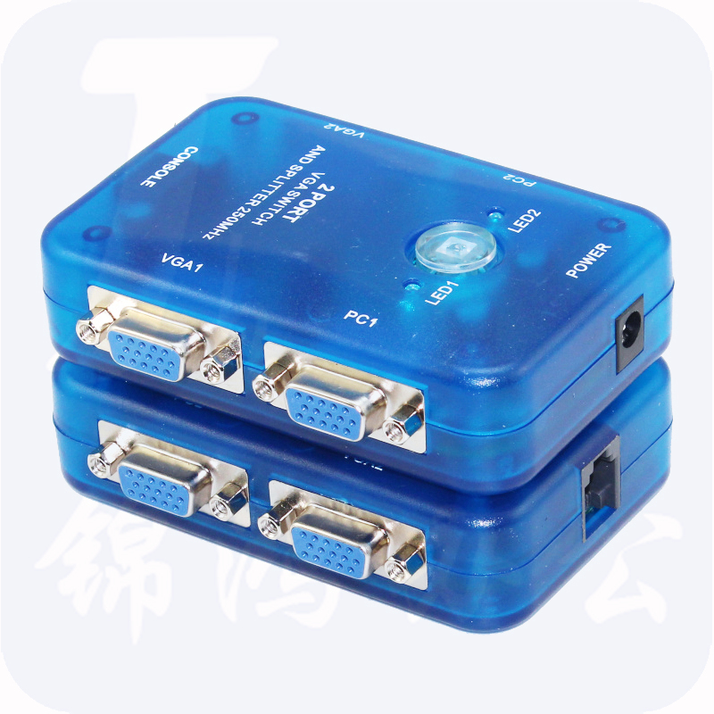 迈拓维矩MT-202S 显示器电脑vga分配器一分二切换器2进2出二分二1分2