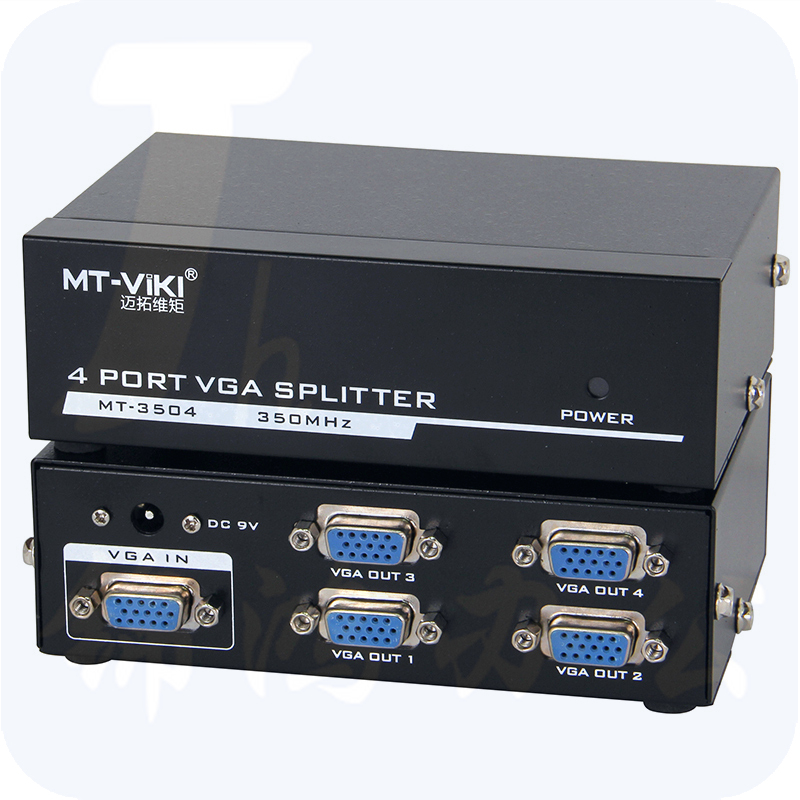 迈拓维矩MT-3504 vga分配器一分四分频器一进四出高清vga分屏器1分4