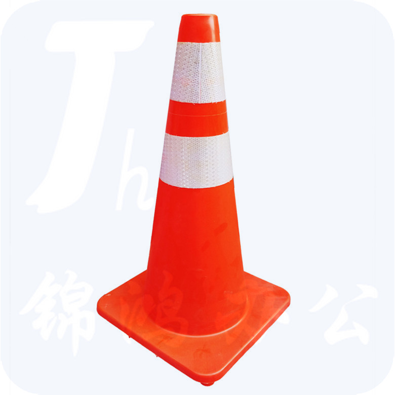 文光（WENGUANG) 高680底座380 橡胶方路锥（红白）