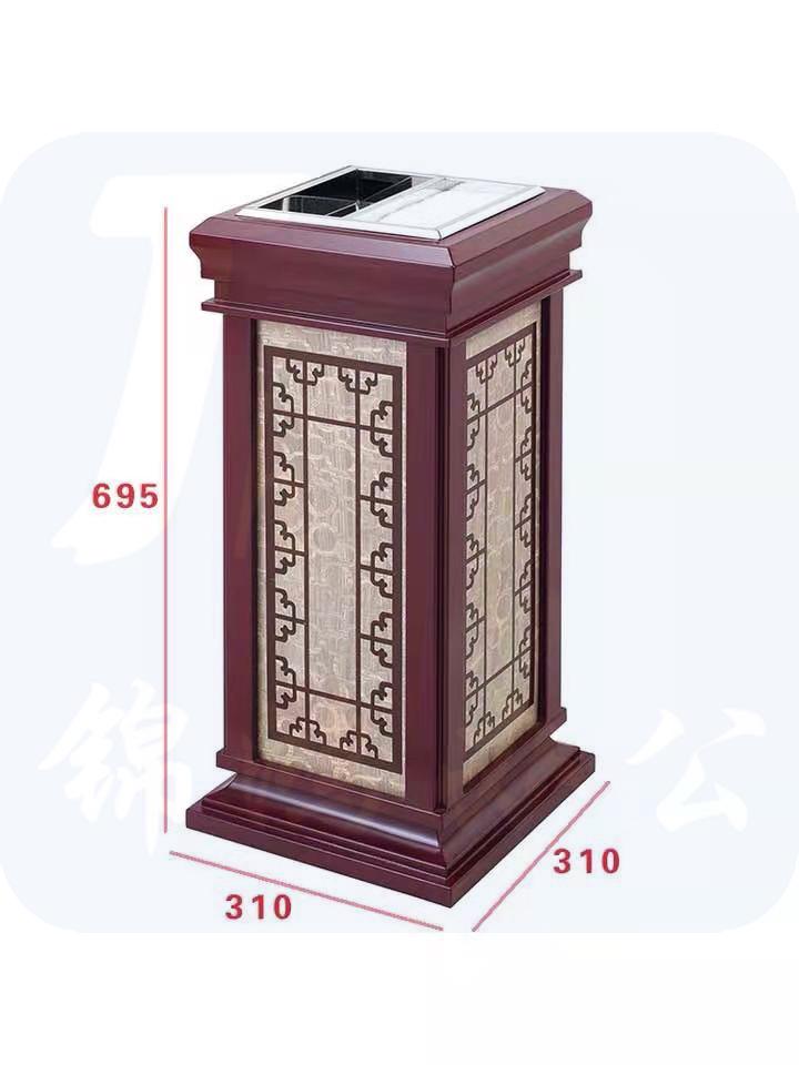 中式室内垃圾桶 大堂电梯口果皮箱 立式带烟灰缸