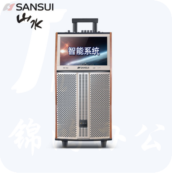 山水（SANSUI）QX12  广场舞音响带显示屏  户外演出音箱无线话筒   15.6吋大屏 1只无线话筒