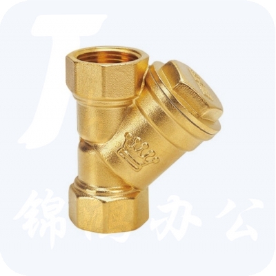 皇冠 DN32黄铜Y形过滤器1.2寸过滤阀门