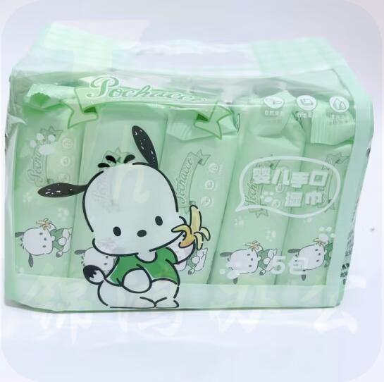 帕恰狗湿巾 随身便携小包湿纸巾  儿童一次性手口清洁湿巾  10包/提  货号：LJ