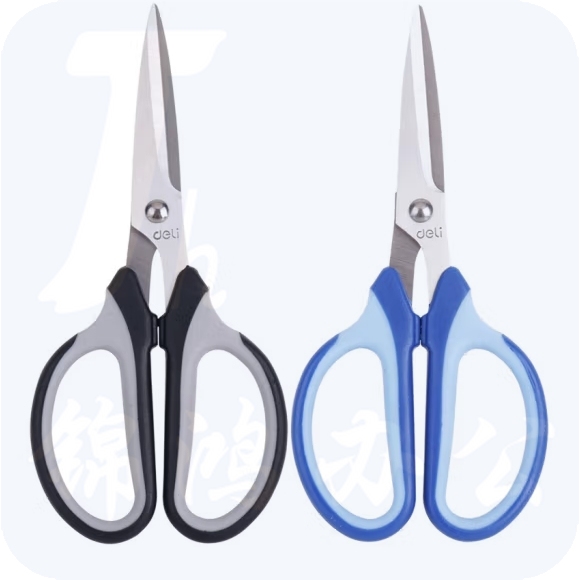 得力 6018 剪刀 154mm办公剪刀 (单位:把) 混色