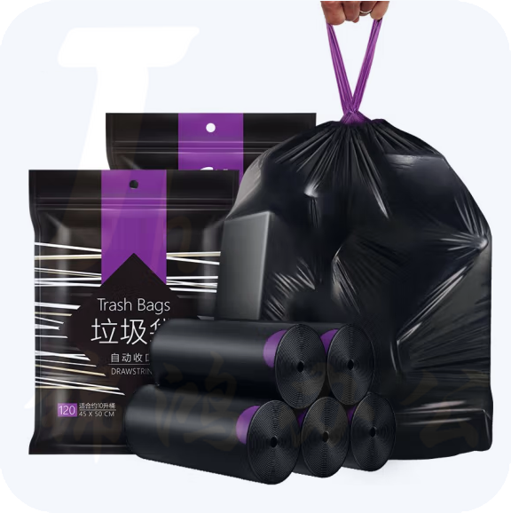 自动收口垃圾袋 家用抽绳手提式垃圾袋   45*50cm   货号：YC