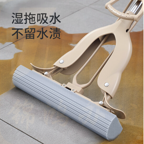美丽雅飞翼胶棉拖把HC068698140*28（cm）1支装对折胶棉吸水拖把