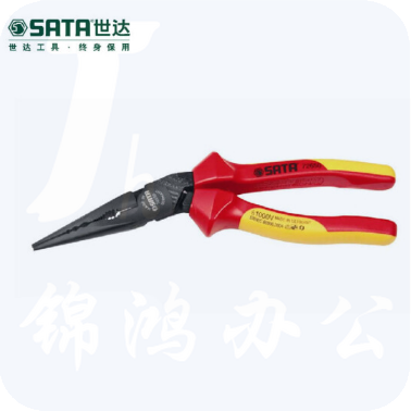 世达（SATA）G系列省力型VDE绝缘耐压尖嘴钳9"货号 72650