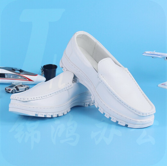 绯樱 309 男款护士鞋软底舒适透气深口低帮平底真牛皮一脚蹬38~46码