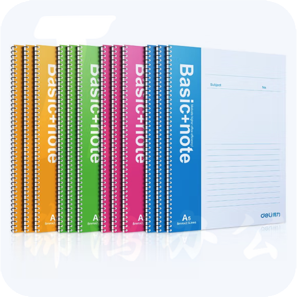 得力 A5螺旋本50张 活页本记事本12本装 7682