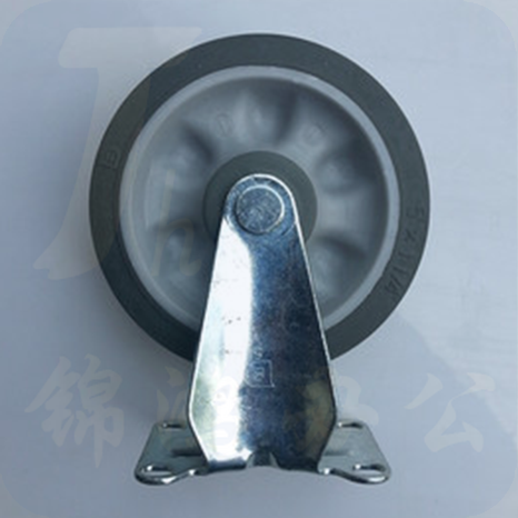 巨联（JULIAN）橡胶单轴定向轮 脚轮 定向轮 板车轮 125（仅单轮，不含铁叫）中心孔是10mm