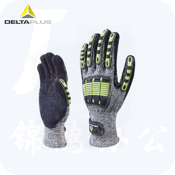 代尔塔 209910 户外防撞击高空作业高强度橡胶防护手套
