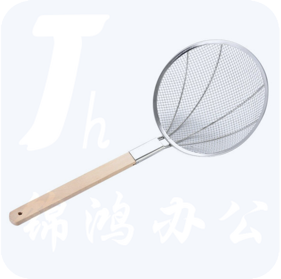 8目不锈钢过滤网大漏勺  不锈钢笊篱  直径28cm  手柄长约38cm